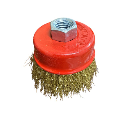 2.5" Brass Wire Polishing Cup Brush Twisted Buffing Cleaning Derusting Rotary Tool