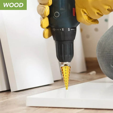 3PCS Large HSS Steel Step Cone Drill Titanium Bit Set +Hole Cutter 4-12/20/32mm