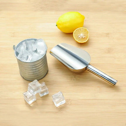 9" Stainless Steel Ice Scoop Buffet Bar Food Measuring Scoop Sugar Flour Sweet