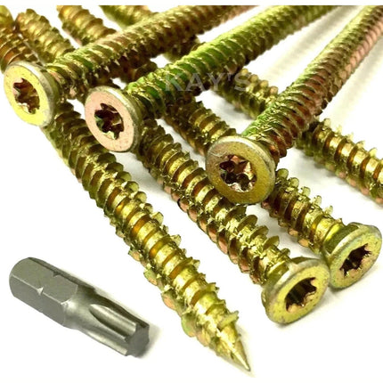 9pcs MASONRY CONCRETE BRICK SCREWS UPVC WOOD WINDOW DOOR FRAME FIXING 7.5x112mm