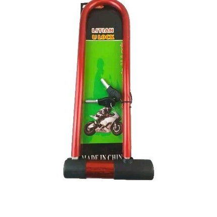 D Metal U Shape Security Pad Lock Bicycle Cycle Bike Motorbike Strong 140x320mm