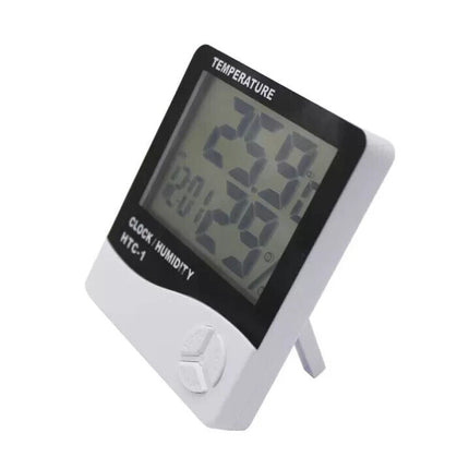 Digital LCD Thermometer Hygrometer Humidity Meter Room Indoor Temperature Clock