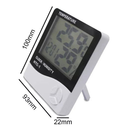 Digital LCD Thermometer Hygrometer Humidity Meter Room Indoor Temperature Clock