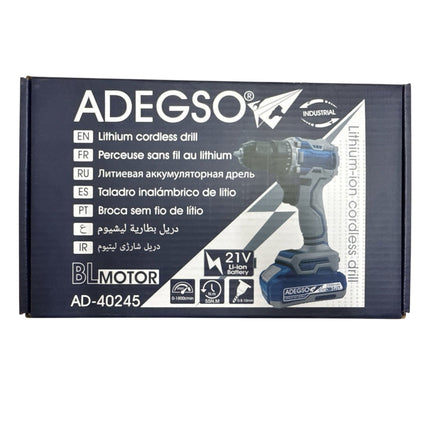 Lithium Cordless Drill Driver 21V Lithium-Ion LED Work Light, 2 Batteries