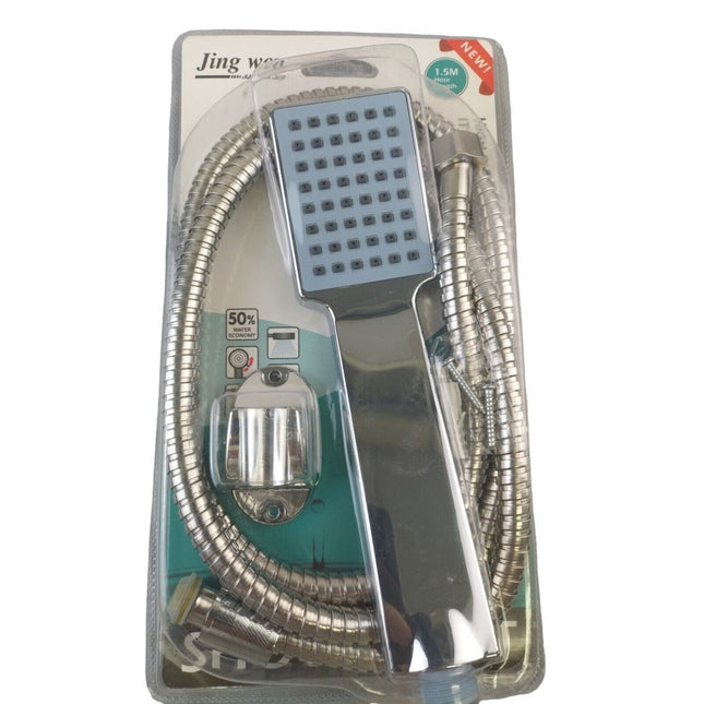 1.5M Shower Head Set Universal Multi Function Chrome Anti-Limescale Bath Hose