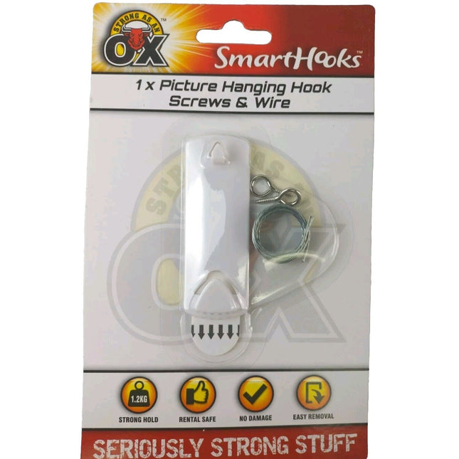 1 Picture Hanging Hook Strip Self Adhesive Wall Hanging Picture