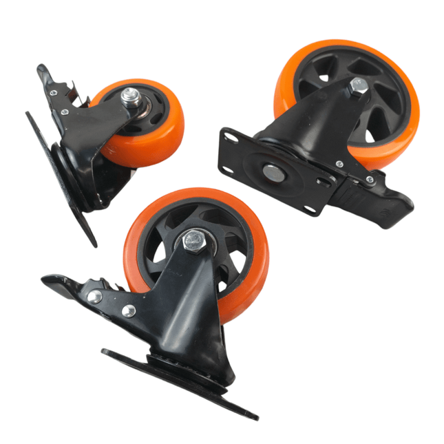 1 pc Swivel Castor Wheel with Brake Fixed Swivel 3" 4" 5"