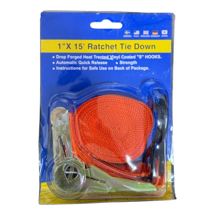1" x 15' Ratchet Tie Down