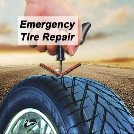 10 TUBELESS TIRE TYRE PUNCTURE REPAIR KIT STRIPS PLUG CAR VAN TRUCK BIKE