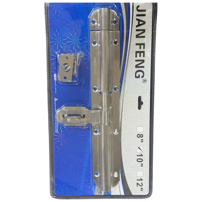 10-inch Stainless Steel Door Bolt