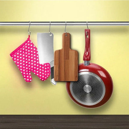 10 x S Hooks Stainless Steel Kitchen Pan Utensil Clothes Hanger Hanging 3.5 in