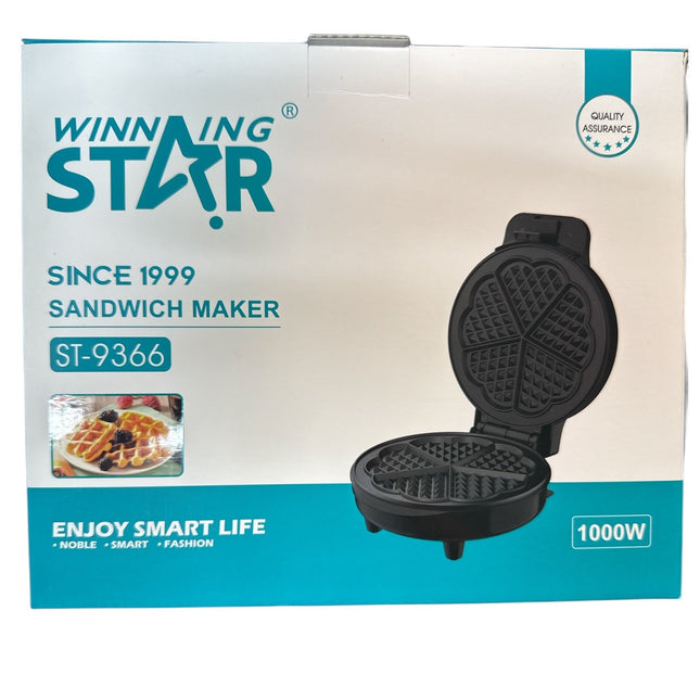1000W Non-stick Waffle Plate Sandwich Maker