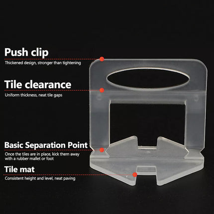 100pcs Tile Leveling 2.5mm Spacer System Tool Clips Wedges Flooring Lippage Plier