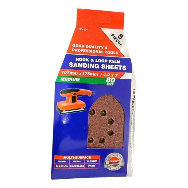 107mm x 175mm / 4.2" x 7" Dekton Hook & Loop 80 Grit