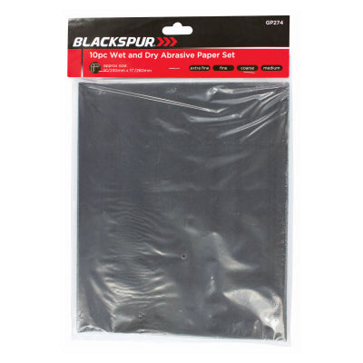 10PC WET AND DRY ABRASIVE PAPER