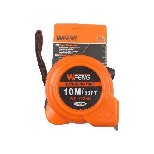 10m / 33ft Retractable Metal Tape Measure Measuring Metric Imperial Non-Slip