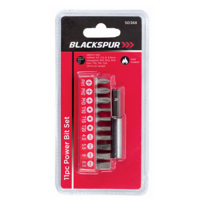 11PC POWER BIT SET IN SCREWDRIVER BITS