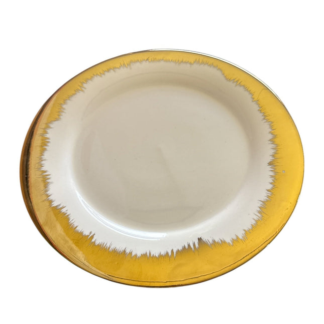 12" Ceramic Plate Gold Plated