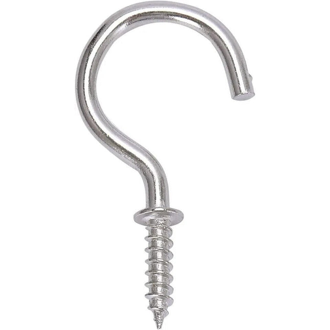 120Gram Cup Hooks Screw-In for Kitchen Storage Sizes 6