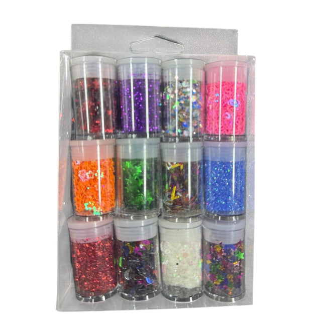 12PCS Decorative Glitter Powder