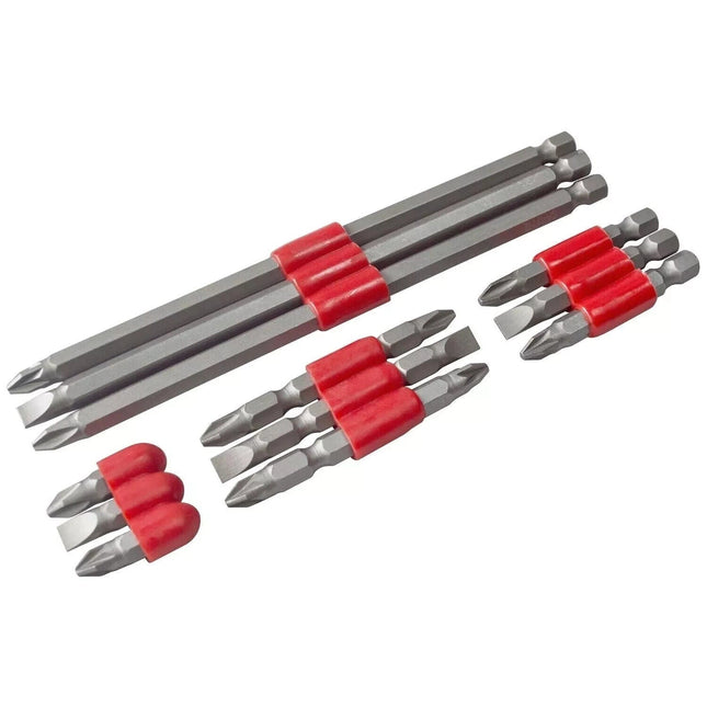 12pcs Assorted Power Bit Set Screw Driver Chrome Vanadium Drill Pozi DIY Tool