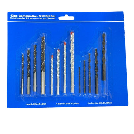 13-Piece Combination Drill Bit Set