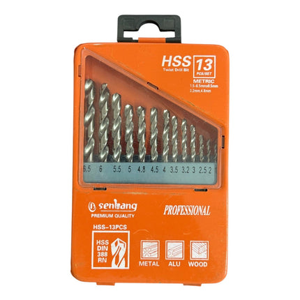 13-Piece Twist Drill Bit Set