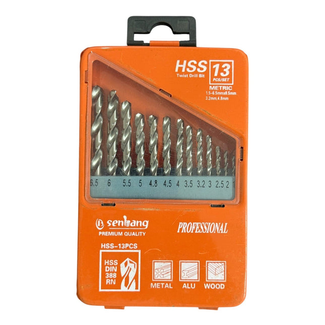 13-Piece Twist Drill Bit Set