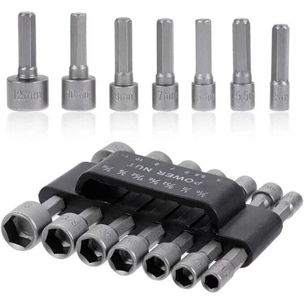 14 Pcs Nut Driver Set, 1/4'' Hex Shank Quick-Change Nut Driver Socket Kit