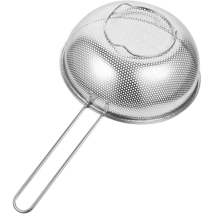 16 20 22 26 28cm Long Handle Colander Sieve Kitchen Seafood Strainer Pasta