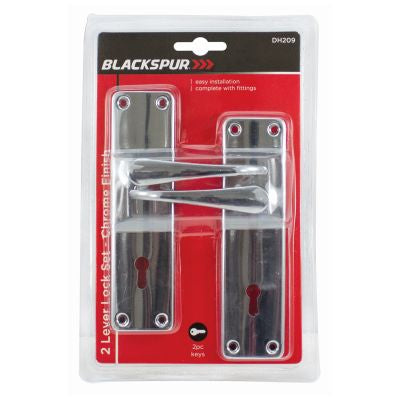 2 LEVER LOCK SET - CHROME FINISH