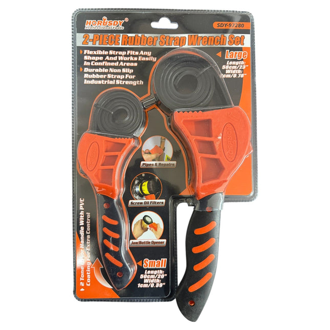 2-Piece Rubber Strap Wrench Set