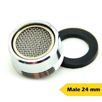 2 x Tap Aerator 24mm Male Anti Splash Water Saver Chromed Brass Spout Filter