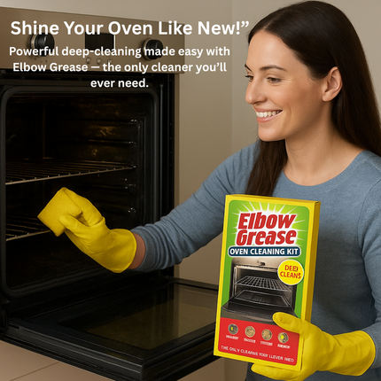 Elbow Grease Oven Cleaner for Domestic Ovens and BBQ - 500 ML Bottle - Bags, Gloves & Hob Scraper - Complete Oven cleaning kit with Elbow Grease All Purpose Degreaser 1L