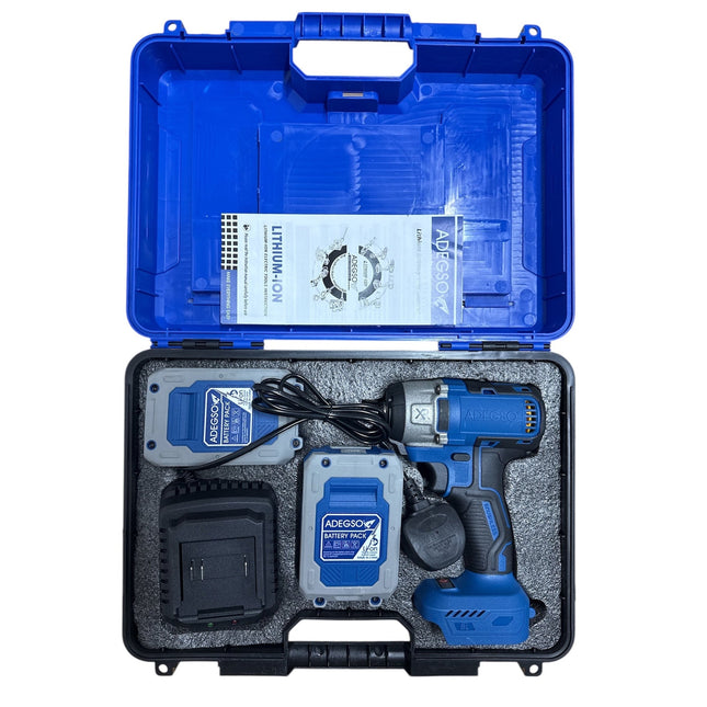 21V Cordless Impact Wrench with 2 Batteries