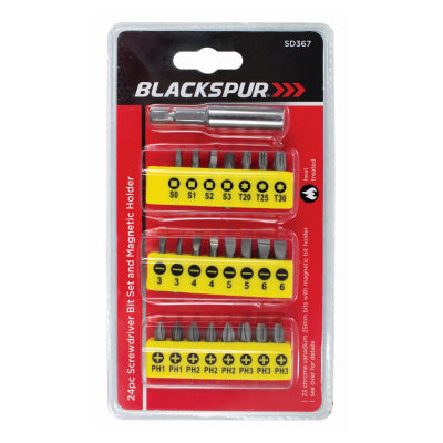 24PC SCREWDRIVER BIT SET AND MAGNETIC HOLDER