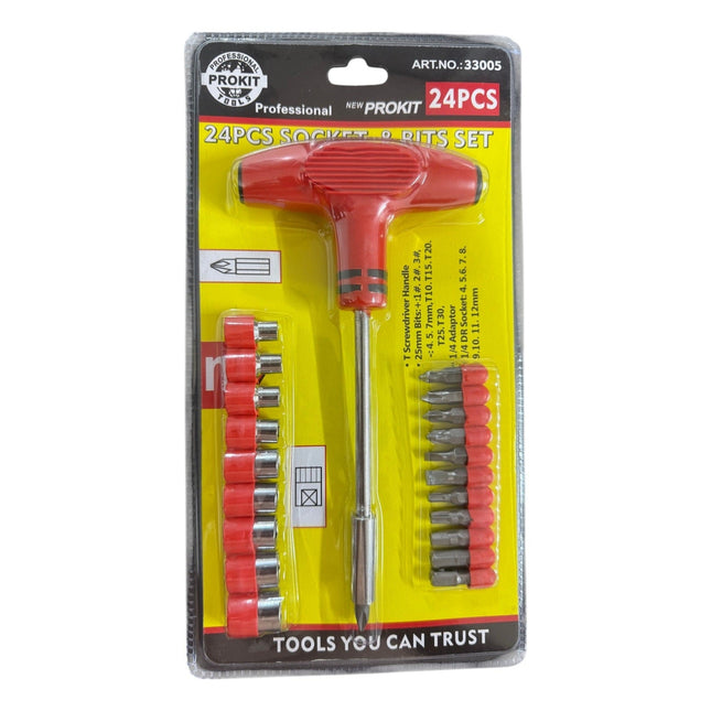 24PCS Socket & Bits Set