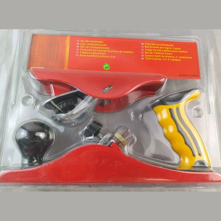 2PC ADJUSTABLE WOOD PLANE SET CARPENTERS STEEL SMOOTHING BLOCK FILE HAND TOOLS