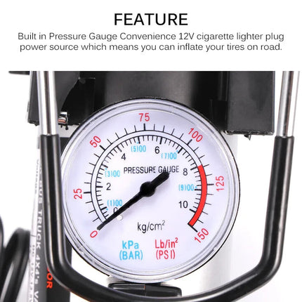 2V Electric Car Tyre Inflator 150PSI Air Compressor Pump Portable