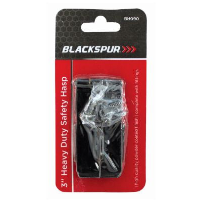 3" HEAVY DUTY SAFETY HASP - BLACK