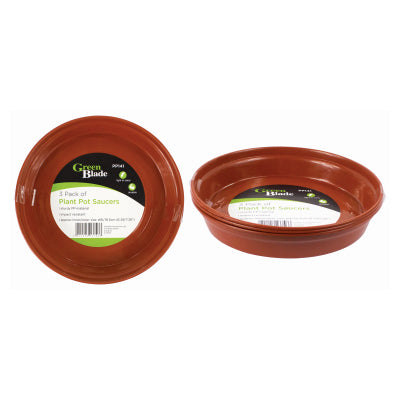 3 PACK OF PLANT POT SAUCERS - 16CM
