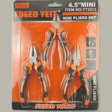 3 Piece Combination Heavy Duty Pliers Set Soft Grip Snips Tools Plier Steel