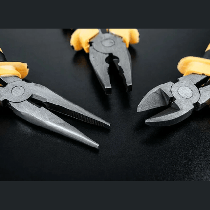 3 Piece Combination Heavy Duty Pliers Set Soft Grip Snips Tools Plier Steel