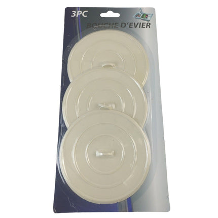 3 X Silicone Bathtub Plug 4-Inch Drain Stopper Flat Suction Cover