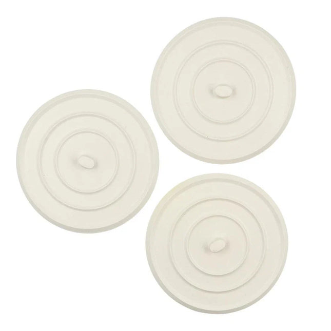 3 X Silicone Bathtub Plug 4-Inch Drain Stopper Flat Suction Cover