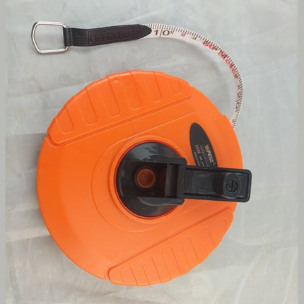 30m Fiberglass Tape Measure Builders Surveyors Long Reel Roll Measuring Meters