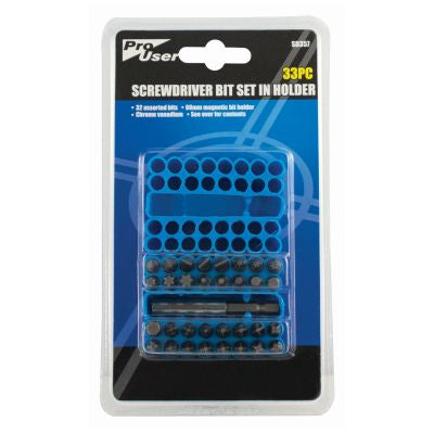 33PC SCREWDRIVER BIT SET IN HOLDER