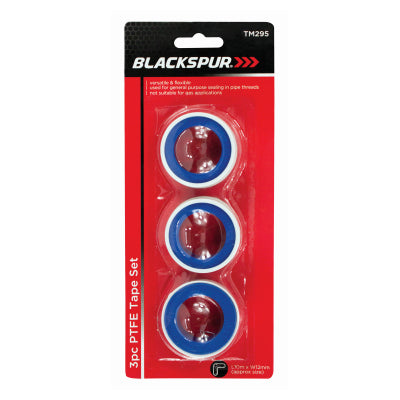 3PC PTFE TAPE SET - 10M X 12MM