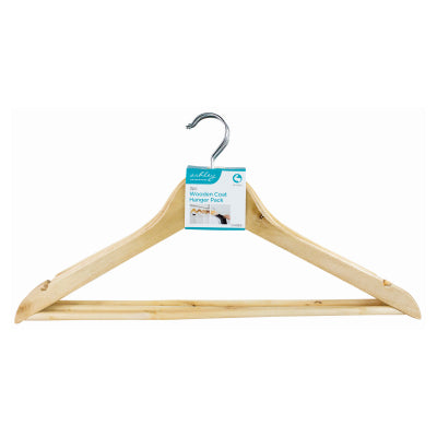 3PC WOODEN COAT HANGER PACK / WOODEN JACKET HANGER
