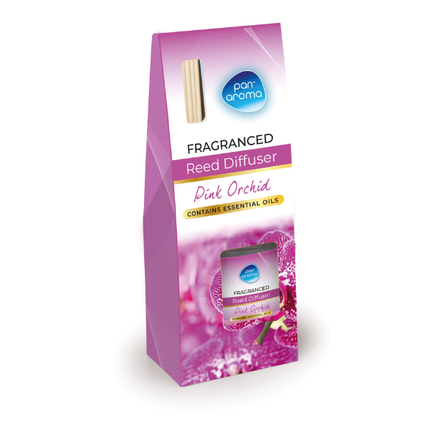 Pack of 6 Fragranced Reed Diffuser - Pink Orchid - Cashmere & Apricot - Floral Fresh -  Lavender Garden - Mediterranean Orchard - Vanilla Bean